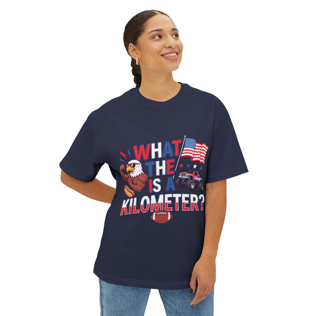 WHAT IS A KILOMETER? - Boxy Unisex Tee