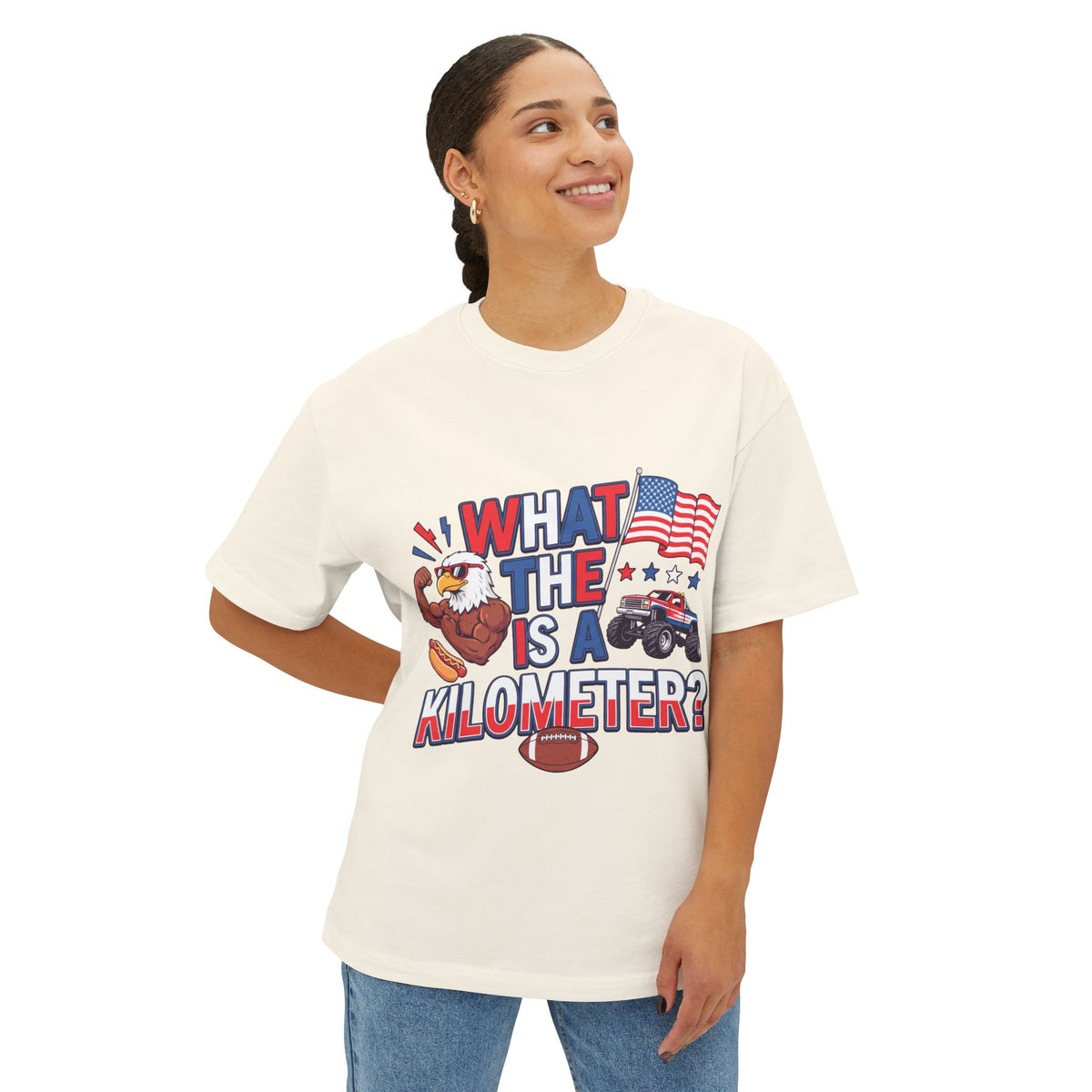 WHAT IS A KILOMETER? - Boxy Unisex Tee