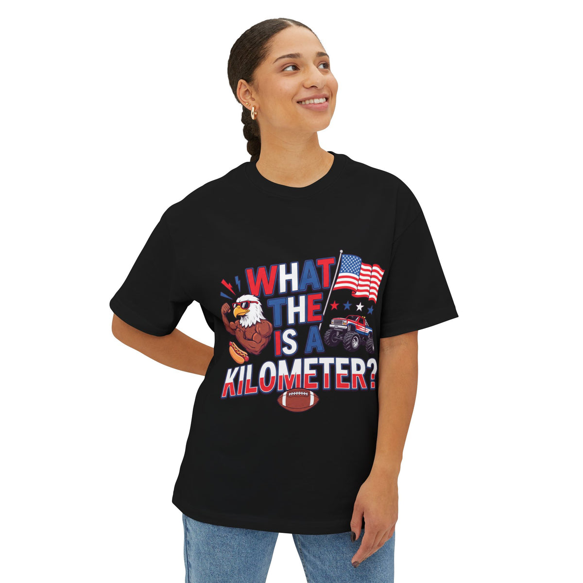 WHAT IS A KILOMETER? - Boxy Unisex Tee
