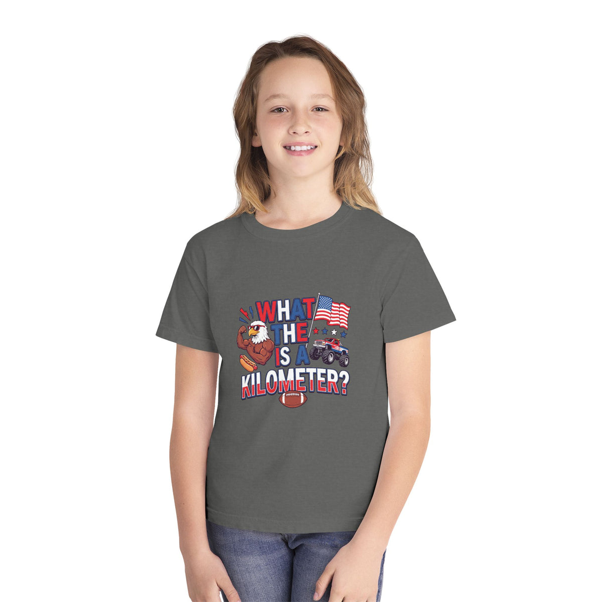 WHAT IS A KILOMETER? - Youth Midweight Tee