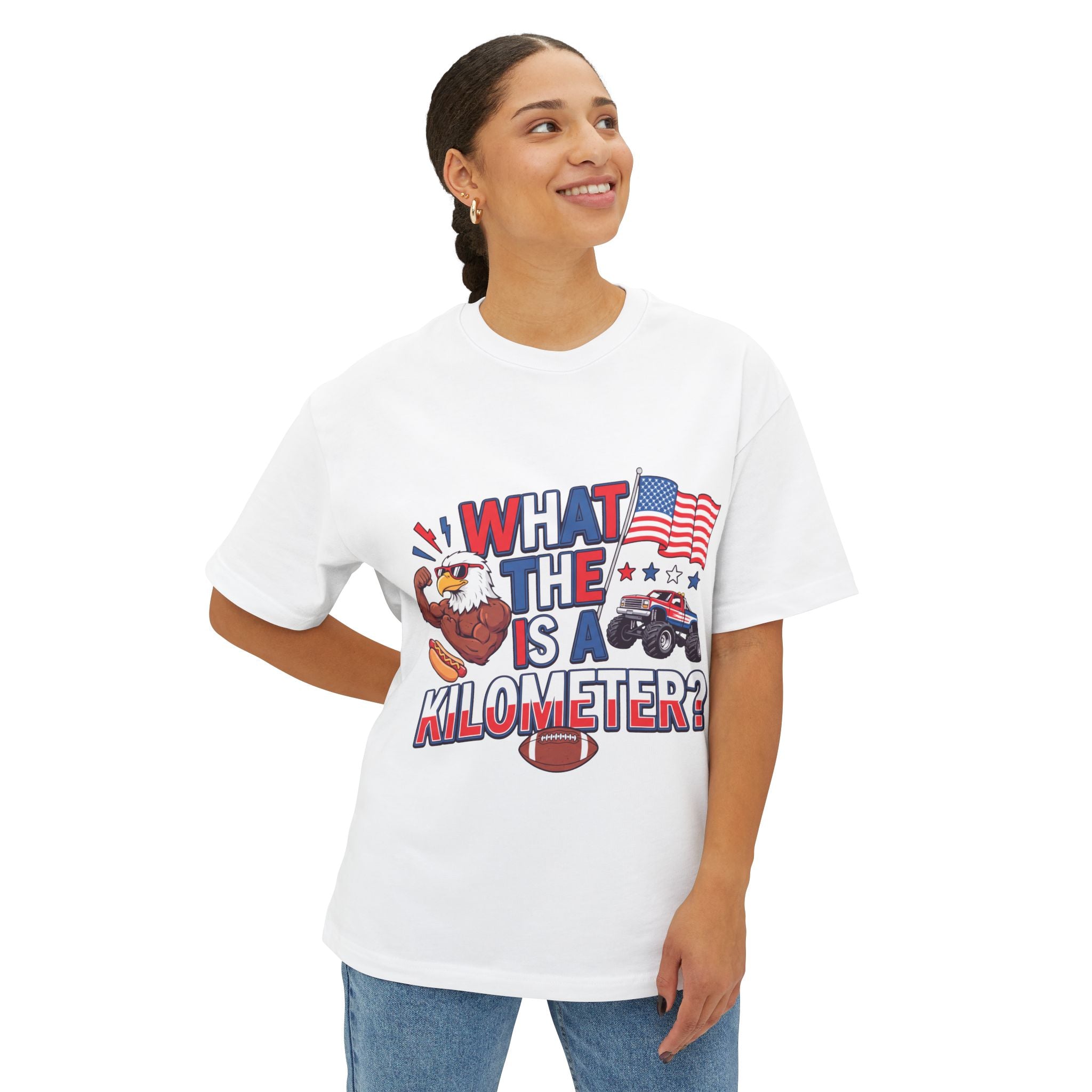 WHAT IS A KILOMETER? - Boxy Unisex Tee